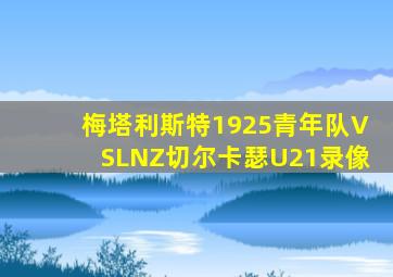 梅塔利斯特1925青年队VSLNZ切尔卡瑟U21录像