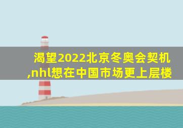 渴望2022北京冬奥会契机,nhl想在中国市场更上层楼